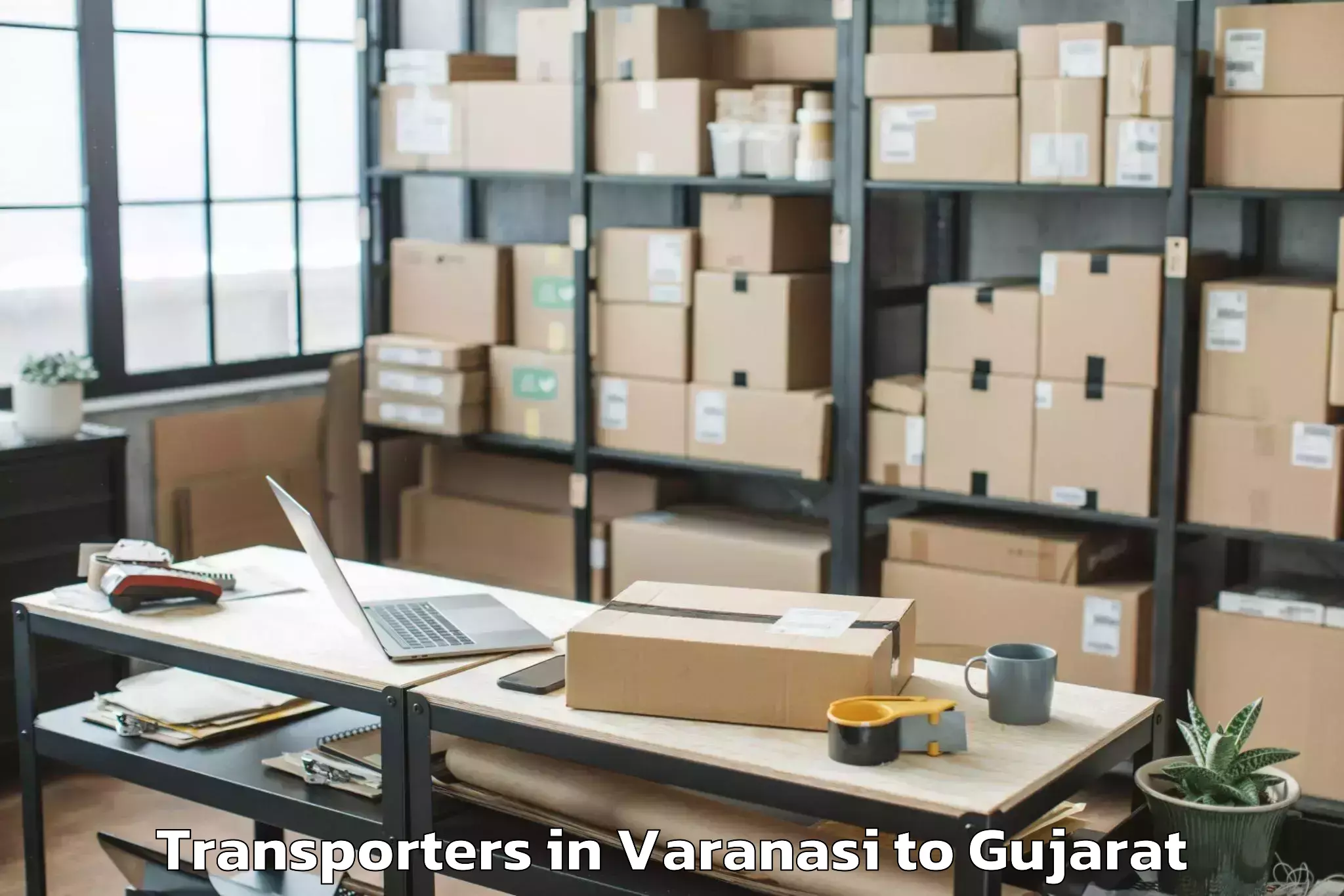 Top Varanasi to Khambhat Transporters Available